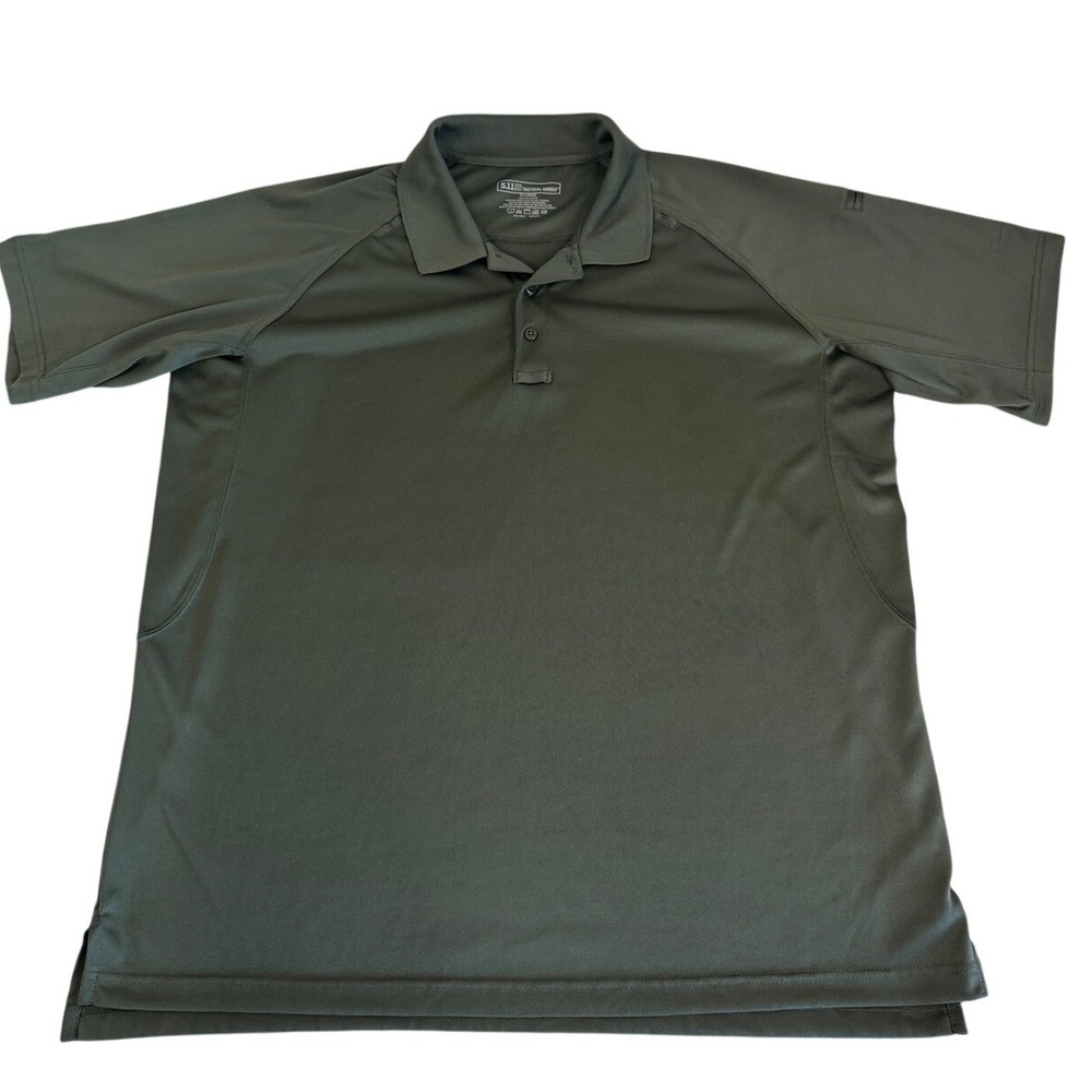 5.11 Tactical Performance Polo Shirt Olive Green‎ Mens XL Gorpcore Techwear